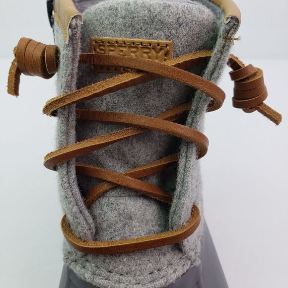 Sperry Top Sider Saltwater Toddler Size 12 Gray Wool Waterproof Duck Boots - Picture 9 of 11